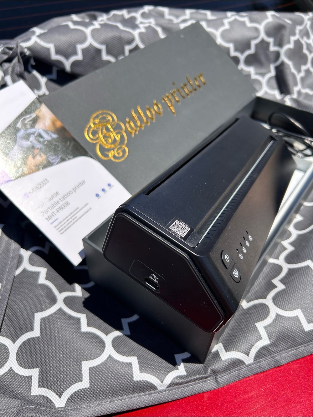 Portable Black Tattoo Printer